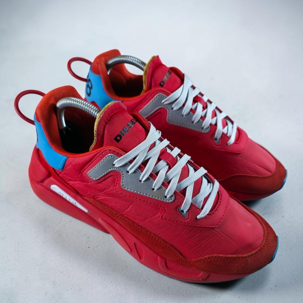 Diesel S-Serendipity Low Mens Size 8 Red Blue Running Lace Up Shoes Sneakers